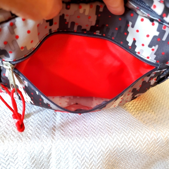 Jansport Grey Red Backpack Adjustable Straps School Hiking Pack Work - Picture 8 of 11